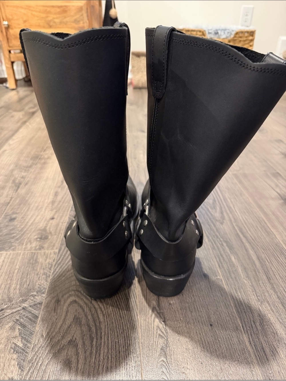Dingo Men's Black Leather Cowboy Boots - Picture 2 of 5